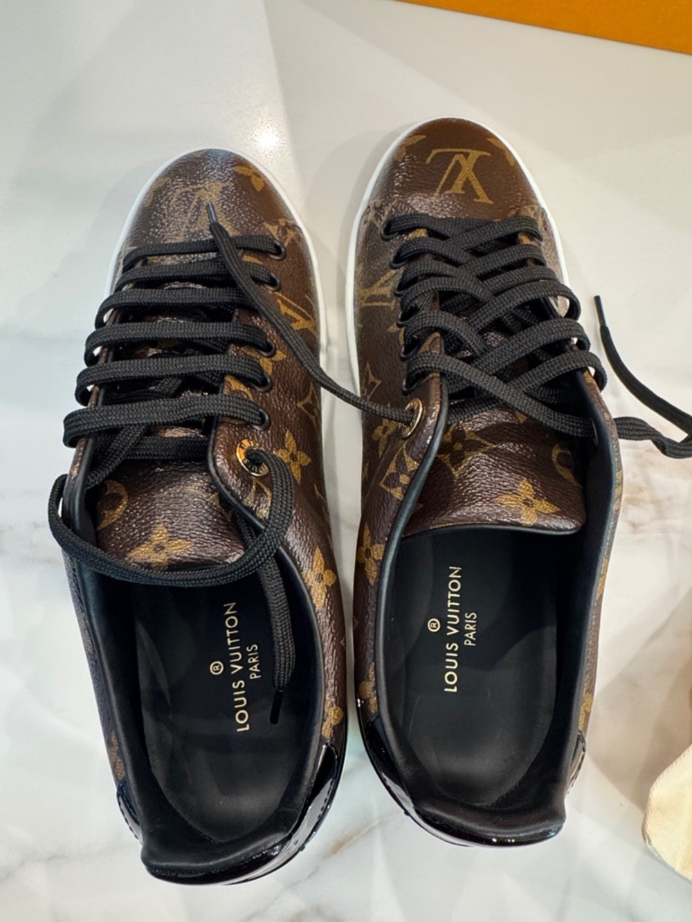Louis Vuitton Brown Monogram Low-Top Sneakers with White Soles - Picture 6 of 6